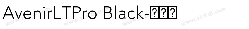 AvenirLTPro Black字体转换